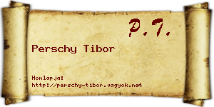 Perschy Tibor névjegykártya